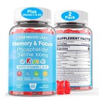 Phosphatidylserine Brain Gummies with Vitamin C & D3 for Kids and Teens - Boost Focus & Concentration