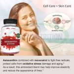Astaxanthin Collagen Gummies Vegan Beauty Supplement for Skin and Hair Care with Antioxidant Benefits