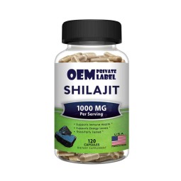 Shilajit Capsules - Fulvic Acid Rich Resin Extract for Cellular Energy & Detox