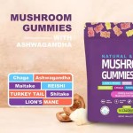 Herbal Supplements Mushroom Gummies Organic Mushroom Blend Powder 8-IN-1 Lion's Mane Mushroom Gummies