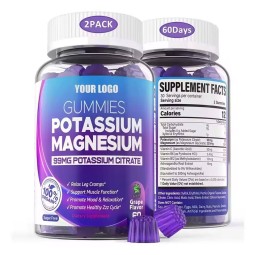 OEM Sugar-Free Sleep Gummies Supplement with Vitamin C, B6, B12, Potassium Citrate, and Magnesium Glycinate - Melatonin-Free