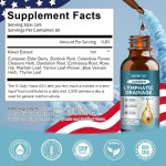 OEM Liposomal Lymphatic Drainage Drops 11 in 1 Organic Supplement Burdock Root Echinacea Calendula Oral Liquid Dosage