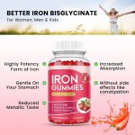 Iron Soft Candy Iron Supplements Zinc Vitamin B Complex CB12 Folic Acid Blood Cleanser Energy Support