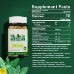 Premium Mullein Leaf Gummies 2000mg with Quercetin and Bromelain for Lung Detox and Respiratory Support