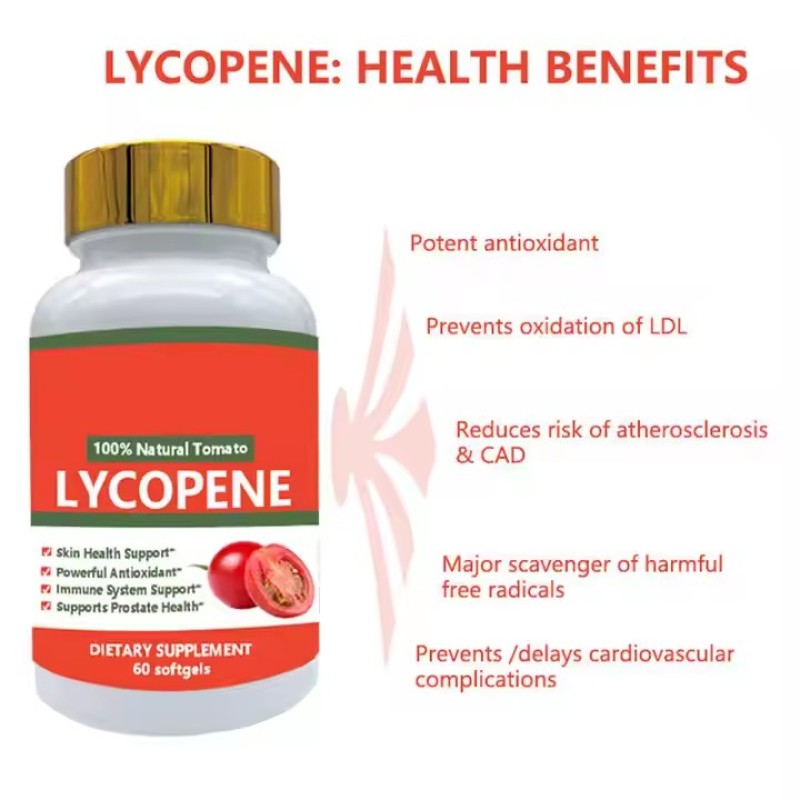 OEM/ODM Skin Health Supplements for Skin Natural Female Breast Enhancement Good Quality Lycopene Extract Soft Capsule