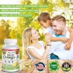 Adult Omega-3 Fish Oil Softgels with EPA and DHA Immune & Skin Health Supplement Beauty Product Effectiveness