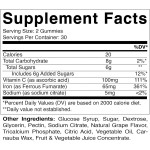 Vegan Iron Gummies with Vitamin C - OEM Supplement for Optimal Health