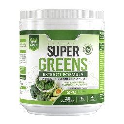 Organic Plant-Based Super Green Juice Powder for Kids and Adults with Stevia Leaf - Nutrient-Rich Superfood Drink Mix