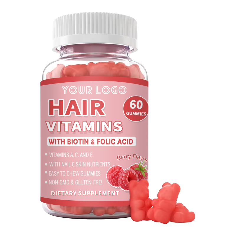 Biotin Vitamin Gummies with Vitamins a C E & Folic Acid for Hair Growth, Reduce Hair Loss, Nail Health - Hair Care Supplement