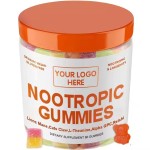 OEM Private Label Nootropic Ashwagandha Gummies Brain Booster Supplement Vegan Nootropic Gummies Improve Intelligence