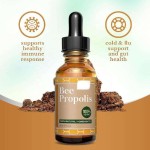 100% Pure Organic Propolis Liquid Extract Drops - Immune System Support & Sore Throat Relief Lung Cleanse for Adult