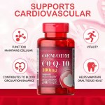 Vegetarian Coenzyme Q10 Gluten-Free Heart Health Vitamins Softgels Energy Production Soft Capsules