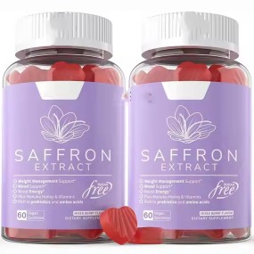Saffron Extract Gummies Supplement for Adults Rhodiola Rosea Lemon Balm GABA Supplements Beauty Not for Pregnant Women