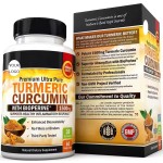 Adult Ginger Turmeric Curcumin Black Pepper Capsules Organic Immune System and Joint Support Supplements
