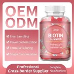 Hair Growth Anti Aging Skin Whitening Glow and Nails Biotin Collagen Keratin Gummies with Biotin and Vitamin C Supplements