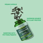 Certified Organic Spirulina 1000mg Capsules - Energy, Immunity & Natural Detox Support