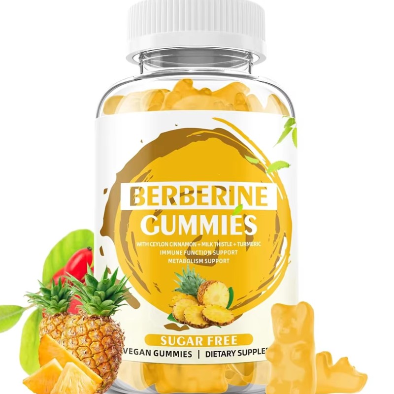OEM Berberine Gummies with Ceylon Cinnamon 1500mg - High Potency Sugar-Free Supplement for Health Care