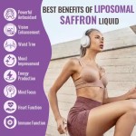 OEM Saffron Supplements Saffron Extract Liposomal Drops with Ashwagandha, Turmeric, Magnesium, Zinc, Vitamin B12 & D3 for Mood