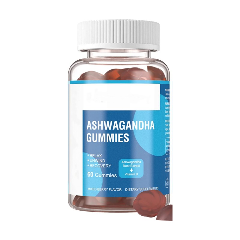 OEM Organic Plant-Based Ashwagandha Gummies - KSM-66, Gluten-Free Mood Supplements for Adults & Kids
