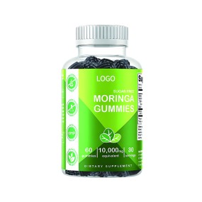 优质辣木叶提取物软糖与绿茶的能量和免疫支持60软糖