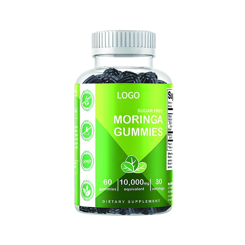 Premium Moringa Leaf Extract Gummies with Green Tea for Energy and Immunity Support 60 Gummies
