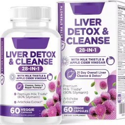 Private Label 28-in-1 Liver Cleanse Detox Repair Formula Herbal Live Capsules for Liver Support Supplement