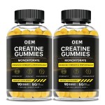 OEM Creatine Monohydrate Gummies 5000mg for Muscle Growth and Energy Boost Sugar-Free Chewable Supplement