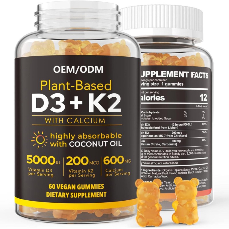 OEM K2 D3 Gummies for Bone & Heart Support | FBA Ready Custom Dropshipping | Adults Non-Pregnant