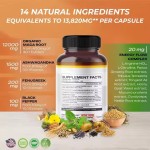 Healthcare Black Maca Capsules with Ashwagandha , Boost Muscle Growth & Energy, Vegan Hard Capsules