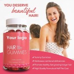 Bear Vegan Hair Growth Gummy Vitamins with Biotin for Stronger Hair Skin and Nails 60 Gummies