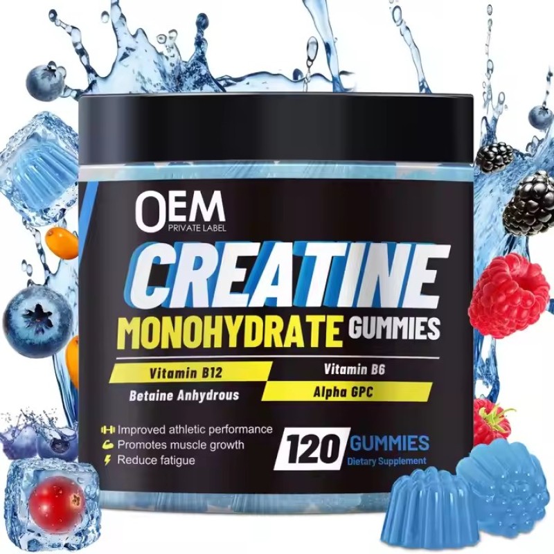 Private Label Pre Workout Supplement Creatine Monohydrate Energy Gummy Creatine Gummies for Muscle Growth
