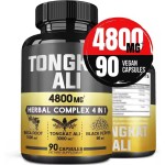 Tongkat Ali Capsules 4800MG Herbal Complex 4 in 1 with Maca Roots Energy Production Support Muscle Mass and Stamina