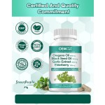 Hot Sale Health Products Organic Oregano Oil Capsules with Black Seed Oil, Garlic, Elderberry, and Vitamin D3