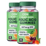 OEM Customization Prenatal Vitamins Gummies with Folic Acid - 667 Mcg DFE for Hormonal Support