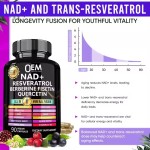 All 1 Liposomal NAD+ Resveratrol Quercetin Fisetin Capsules Supplement for Adults Enhancing Cellular Energy Essential Vitamins
