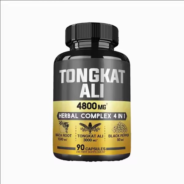 Tongkat Ali Capsules 4800MG Herbal Complex 4 in 1 with Maca Roots Energy Production Support Muscle Mass and Stamina