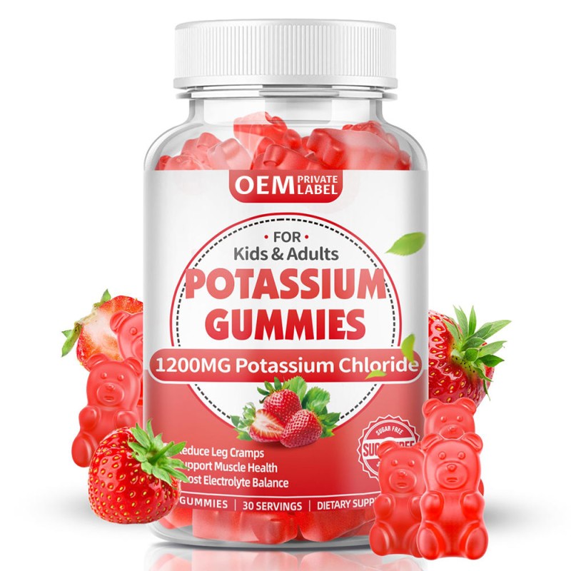 Potassium Gummy Sugar-free Potassium Chloride Electrolyte Supplement, Leg Cramps