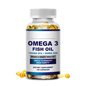 High Omega-3 Natural Deep Sea Fish Oil Softgels - Omega 3 EPA DHA Supplement for Heart & Brain Health