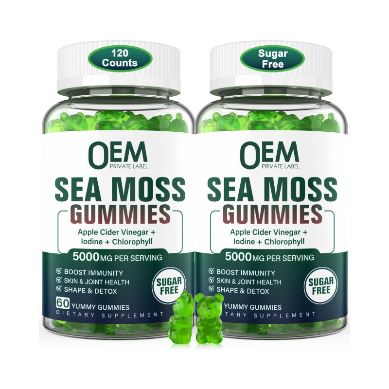 Vegan Sea Moss Gummies with Bladderwrack & Burdock - Organic Irish Vitamins for Immune Support & Energy Boost