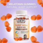 OEM Melatonin Gummy Bear Sleep Supplement Hot-Selling Vegetarian Food Vitamins for Teenagers Not for Newborns