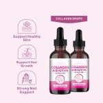 Women's Collagen Drop Oral Liquid Biotin Hair Care Products Support Adult Men Healthy Nails and Skin and Anti-aging