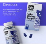 Calm Support Gummies with L-Theanine and Ashwagandha for Stress Relief and Mood Balance Vegan Supplement