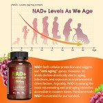 NAD Resveratrol Capsules, Liposome NAD Supplement for Men and Women, Improve Energy, Antioxidant