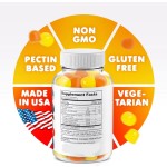 Halal Natural Organic Omega 3 DHA Children's Soft Gummy Candy Vitamin and Brain Support Focus Improvement
