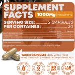 OEM Manufacturer Turkesterone Tongkat Ali Capsules 1000MG for Performance Boost and Immune Health  60 Capsules
