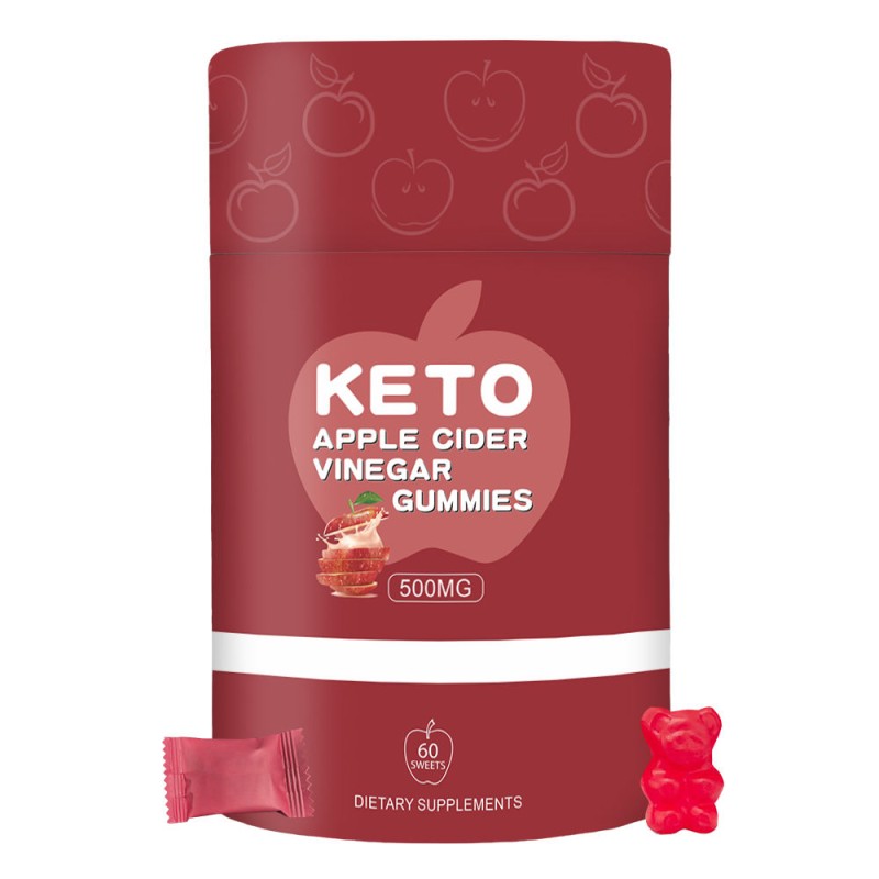 OEM Custom Natural Apple Cider Vinegar Gummies  Vegan Keto-Friendly  No Artificial Additives Fruit-Flavored Soft Candies