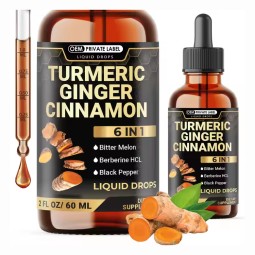 6-in-1 Liquid Curcumin and Turmeric Extract, Antioxidant and Digestive Drops