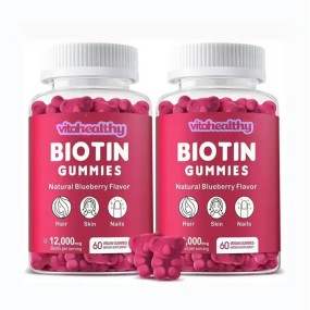 OEM/ODM私人标签生物素胶维生素补充头发,皮肤和指甲健康