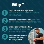 Creatine Monohydrate Pills-Muscle Growth Capsules for Men and Women Creatine Capsules Micronized Supplement