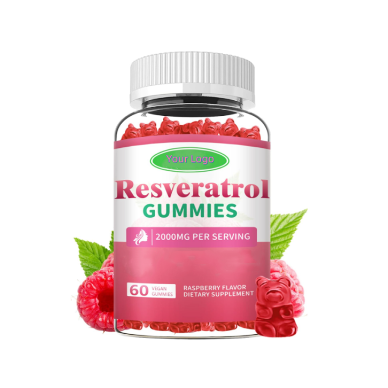 High-End Customization, Vegetarian Resveratrol Gummy Candy, Sugar-Free, NON-GMO, Natural Antioxidant and Anti-Aging Formula